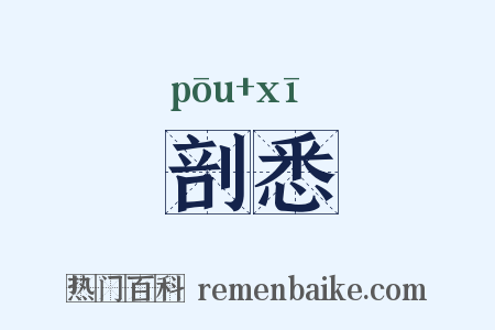 剖悉是什么意思的图片